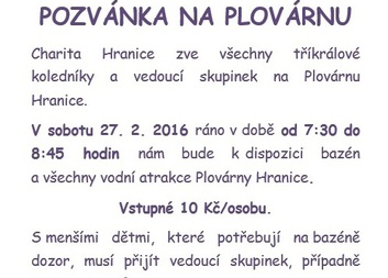 Pozvánka na Plovárnu Hranice