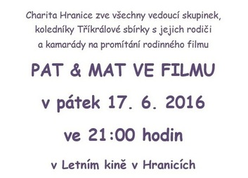LETNÍ KINO PRO TŘÍKRÁLOVÉ KOLEDNÍKY