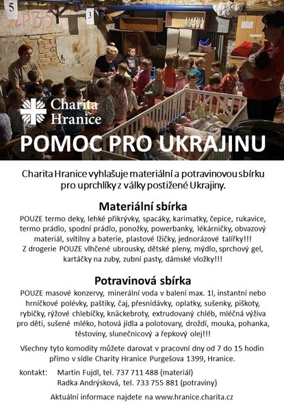 pomoc pro Ukrajinu - plakát