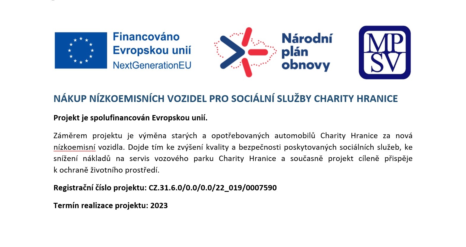 nákup nízkoemisních vozidel